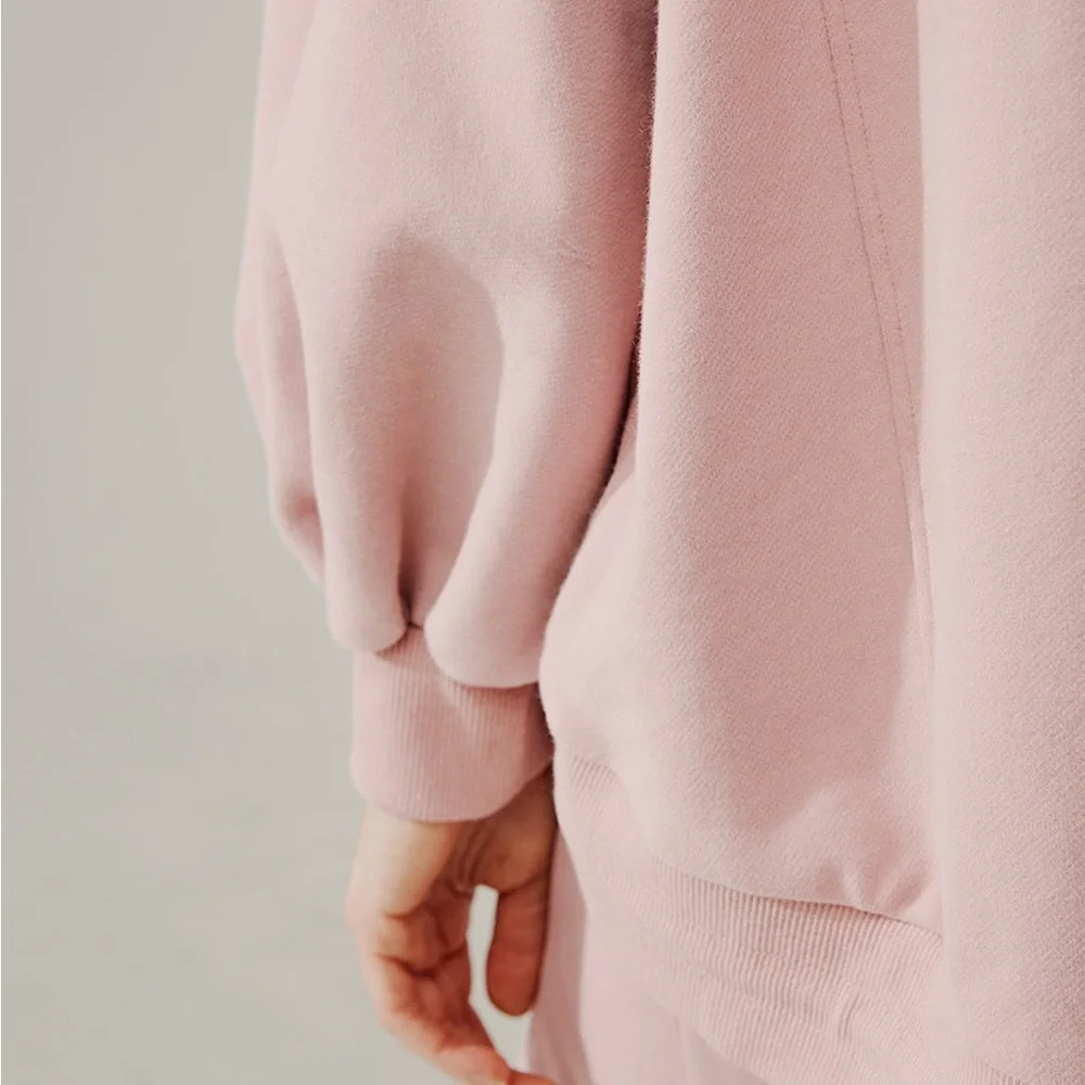 nap Drawstring Hem Cotton Sweatshirt - Picture 4 of 8